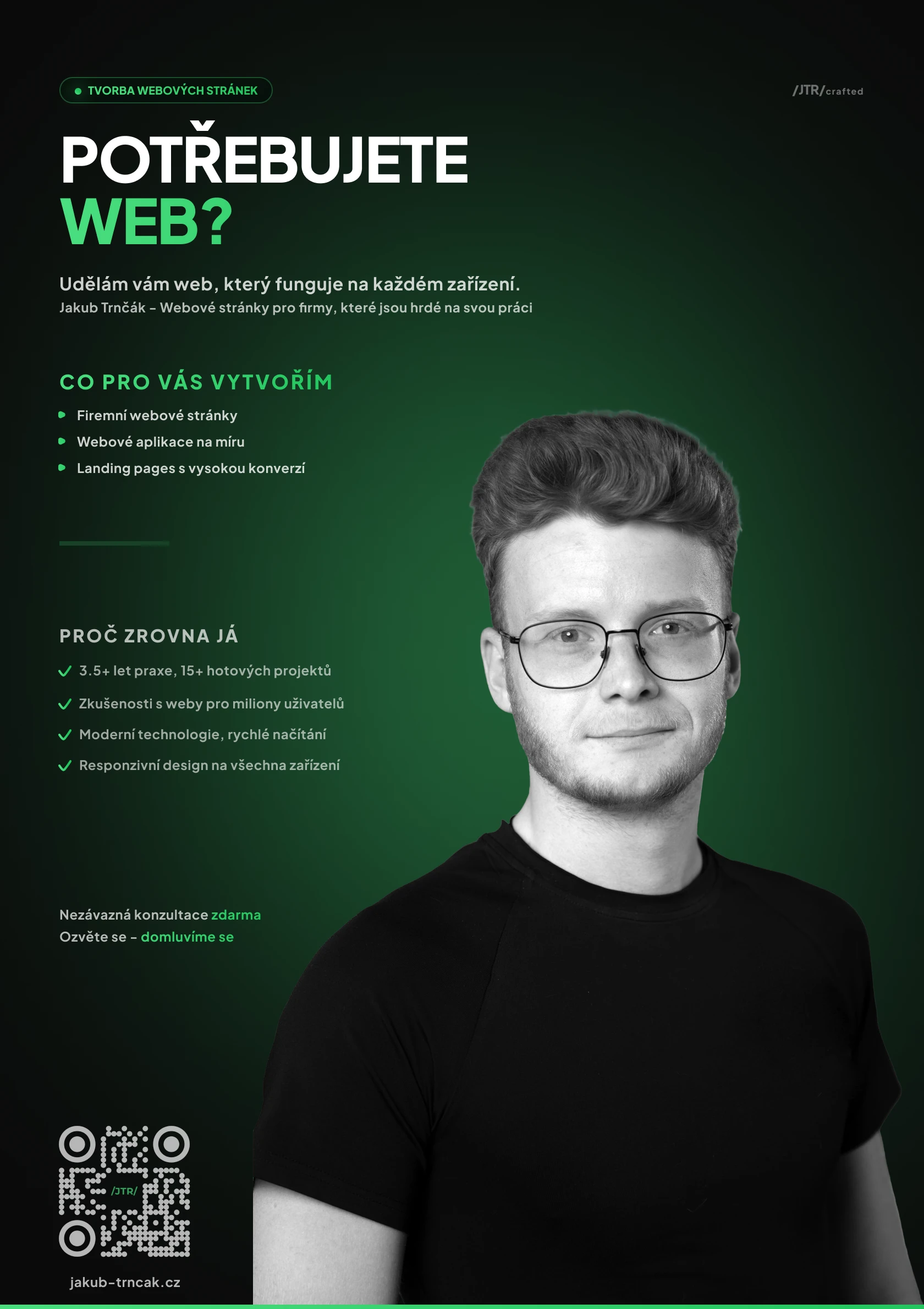 Plakát: Obecný přístup – Potřebujete web?